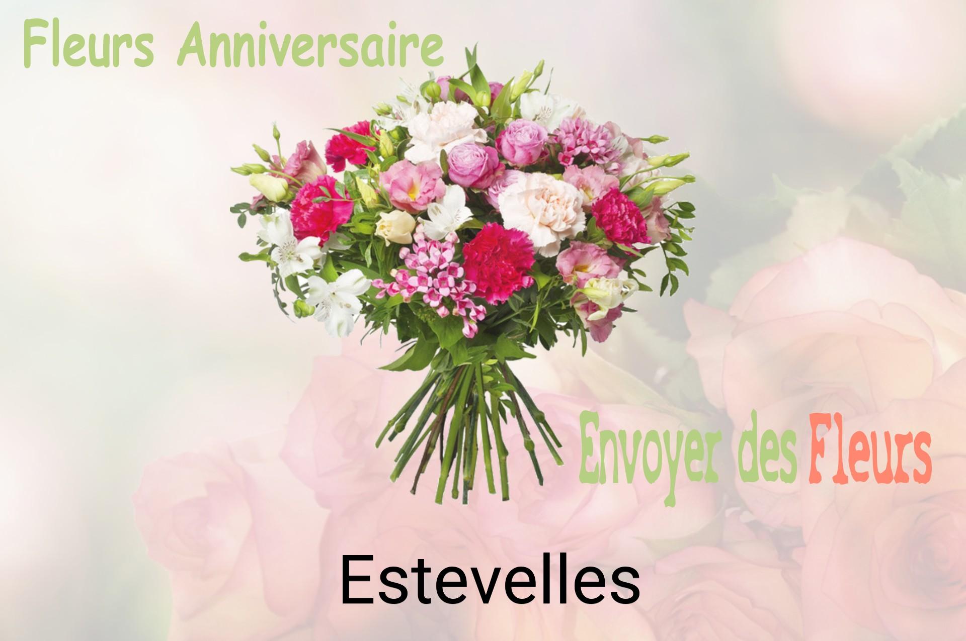 Bouquet de fleurs d’anniversaire livré à Estevelles